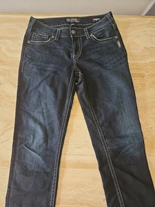 Women's Silver Jeans Suki Mid Slim Jeans Size (29Wx31L) Blue Dark Wash - Picture 1 of 15
