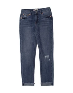 LEVI'S Girls Girlfriend Distressed Slim Jeans 13-14 Years W26 L26 Blue AM06 - Picture 1 of 4