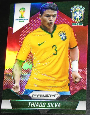 2014 Prizm чемпионата мира Тьяго Сильва красный # 129/149 Бразилия #108 параллельный - Изображение 1 из 2