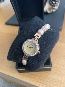 Sekonda Peach, bead Bracelet Ladies Watch With beads diamanté style crystals - Picture 1 of 9