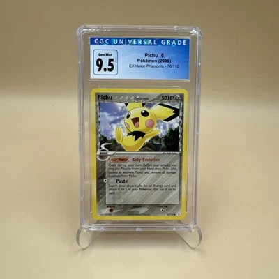 2006 Pichu #76 Pokemon EX Holon Phantoms CGC 9.5 Estado perfeito (novo rótulo 10) - Imagem 1 de 2
