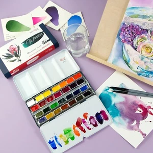 Rosa Gallery Professional Watercolor Paint Set, 12 Water Colors, Lightfastness - Picture 1 of 10