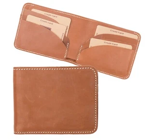 NEW Wombat Men’s Rugged Oiled Thick Tan Leather Wallet – 002 - Picture 1 of 5