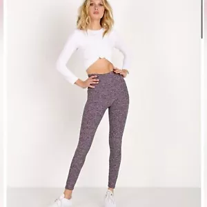 Beyond Yoga Women’s High Waisted Midi Legging Space Dye Black Pink Opal Medium - Picture 1 of 11