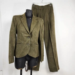 Conjunto de traje chaqueta pantalones y falda vintage de los años 60/70 The Villager verde oliva de 3 piezas - Imagen 1 de 12