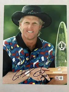 Greg Norman autographed signed 8x10 photo Beckett BAS COA Golf PGA The Shark - Picture 1 of 1