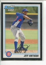 2010 Bowman Prospects Black Jeff Antigua BP13 Chicago Cubs