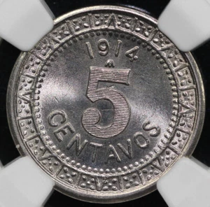 1914 5c Mexico Nickel Five Centavos NGC MS 65 - Picture 1 of 4