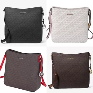 Michael Kors Jet Set Large Messenger Bag Crossbody MK Signature - Picture 1 of 29