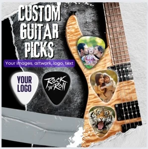 1 Custom Guitar Pick Double sided print - Bild 1 von 2