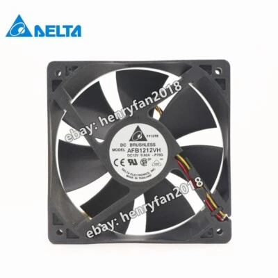 Delta AFB1212VH Axial Fan DC 12V 0.60A 120*120*25mm 3-Wire cooling fan - Image 1 of 4