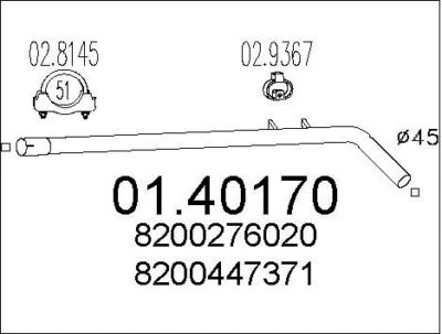 TUYAU D'éCHAPPEMENT RENAULT SCÉNIC II 1.5 DCI,MEGANE II 1.5 DCI - Photo 1/2