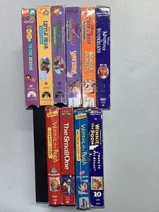 11 Lot VHS Little Bear Nick Jr Disney Chip N’ Dale Winnie Pooh Alice Wonderland - Picture 1 of 11
