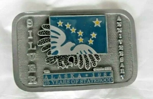 Alaska Silver 25th Anniversary 1983 Pewter 1 3/4" Belt Buckle Limited #3903  - Picture 1 of 2