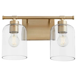 Aged Brass Two Light Vanity from the Tribute Collection - Picture 1 of 3