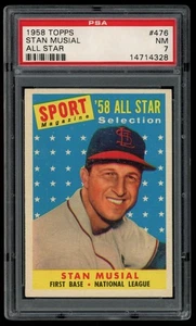 1958 Topps - Stan Musial #476 PSA 7 - Picture 1 of 2