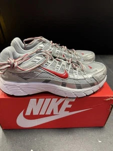 *NEW* Youth Grade-School Nike P-6000 (GS) Metallic Silver / Red Size 7 NWB - Picture 1 of 6