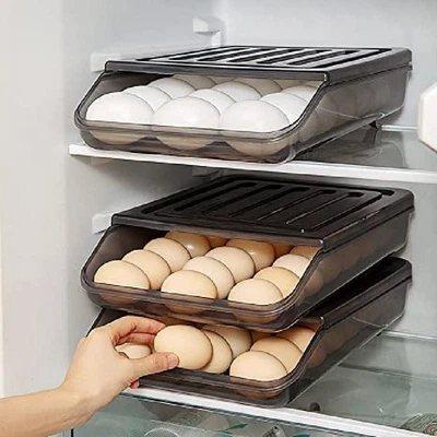 Egg Holder Egg Storage Container Plastic Storage Container for Refrigerator - Image 1 of 4