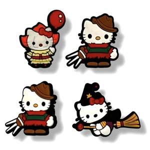 Juego de 4 piezas Hello Kitty Horror Halloween Zapato Dije Compatible con Zuecos Crocs A - Imagen 1 de 3