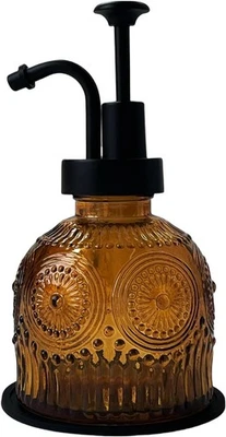 Dispensador de jabón vintage para baño, dispensador de jabón de cocina de vidrio con bomba, granja Foto 1 de 4