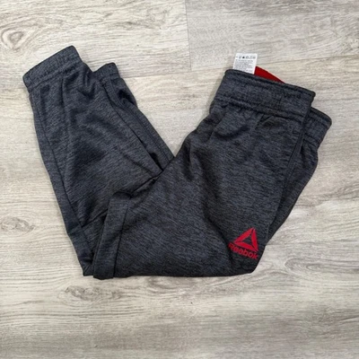 Reebok Kids Jogger Pants Gray Red Logo Athletic Comfort Size 4T - Image 1 of 4