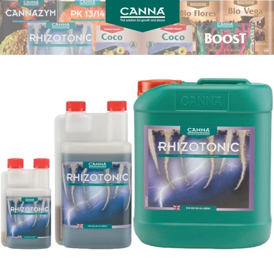 Canna Rhizotonic 250ml 1L 5L 10L Root Stim Stress Reliever Hydroponic Nutrient - Image 1 of 4