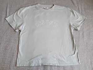 Camicia Krost uomo extra large verde salvia logo ricamato girocollo manica corta - Foto 1 di 10