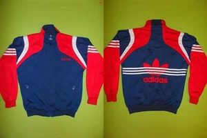 VINTAGE Jacket ADIDAS (S) (34/36) PERFECT !!! TRACKSUIT TOP BIG LOGO Blue Red - Picture 1 of 7