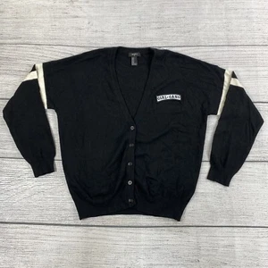 Cárdigan con botones Forever 21 para mujer talla mediana negro manga larga suéter - Imagen 1 de 6