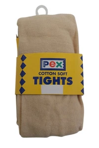 Pex Cotton Soft Sunset One Pair Girl's Tights Colour Camel - Picture 1 of 1