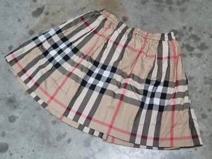 Burberry London Checker Plaided Honey Brown/Black REtro Skirt Girl 14 Y 164cm - Picture 1 of 4