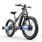 26" Bici elettrica 2000W Doppio motore Mountian bike 17.5A Fat Ebike Moped E-MTB