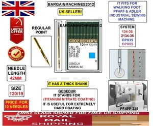 PFAFF-335 DPX35 134/35 NM120/19 GEBEDUR WALKING/FOOT INDUS SEWING MACHINE NEEDLE - Picture 1 of 5