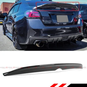 FOR 15-21 SUBARU WRX STI SEDAN HIGHKICK DUCKBILL CARBON FIBER TRUNK SPOILER WING - Picture 1 of 4