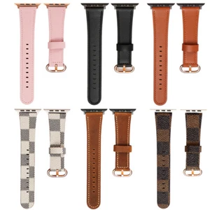 Bracelet de sport en cuir pour A -pple Watch Band iWatch 9 8 7 5 4 SE 38/40/42/44/45 mm - Photo 1 sur 28
