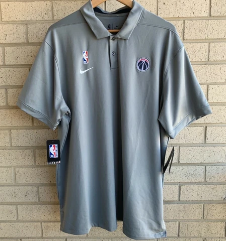 Nike NBA Washington Wizards Coaches Performance Polo - Grey - Men's Size XL- NWT Cover