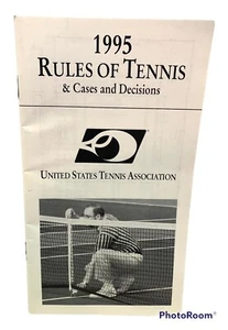Reglas de tenis y estuches y decisiones de la USTA 1995 32 páginas brillantes 4""x7"" folleto - Imagen 1 de 8