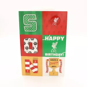 Offizielle Liverpool FC Sohn Abzeichen Geburtstagskarte - Bild 1 von 1
