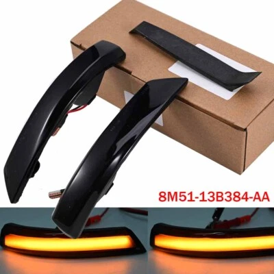 Freccia specchietto retrovisore esterno LED nera per Ford Focus II III Mondeo IV BA7 DA  - Immagine 1 di 4