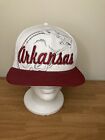 New Era 59Fifty Arkansas Razorbacks  Embroidered Fitted Hat Cap 7 3/8 Red/White
