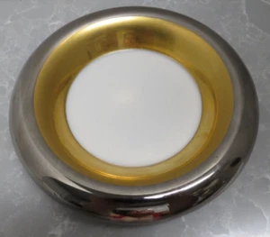 Cuenco de oro y plata de loza Fitz and Floyd MCMLXXV - Imagen 1 de 6