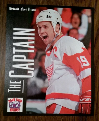 Yzerman "The CAPTAIN" FREE PRESS DETROIT RED WINGS POSTER NHL CHAMPIONSHIP 98' Cover