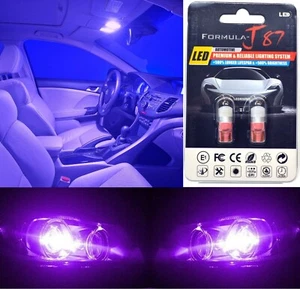 LED 5050 Light Purple 12000K 194 Two Bulb License Plate Tag Replace Lamp SMD JDM - Picture 1 of 7