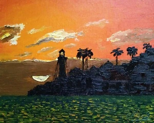 Breathtaking Oil Painting Original. San Diego Seascape. Impressionist Home Decor - Picture 1 of 4
