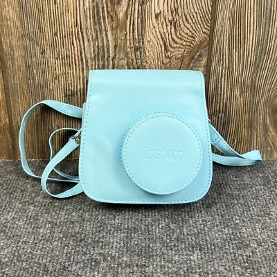 Funda para cámara Fujifilm Instax mini azul correa ajustable cubierta de cuero Foto 1 de 4