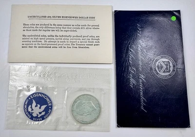 1971 Dwight Eisenhower Uncirculated Silver Dollar – 40% Silver ‘Ike’ - Image 1 of 4