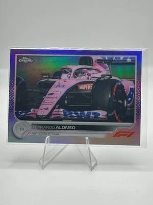 2022 Topps Chrome Formula 1 #15 Fernando Alonso Purple Refractor /399 - Image 1 of 2