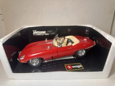 Jaguar E Type Cabriolet Bburago 1961 rojo 1:18 diecast (LEER) Foto 1 de 4