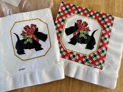 8 Scottie Dog Christmas Dinner 3-Ply Paper Napkins - Image 1 of 4