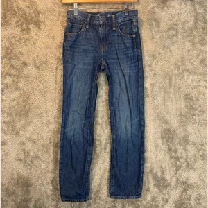 Gap Kis 90s Original Straight Leg Blue Jeans Boys Size 12 Adjustable Waist - Picture 1 of 9